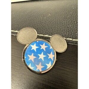 Disney Mickey Mouse Head Flag Lenticular Pin Brooch Lapel Pin Walt Disney World